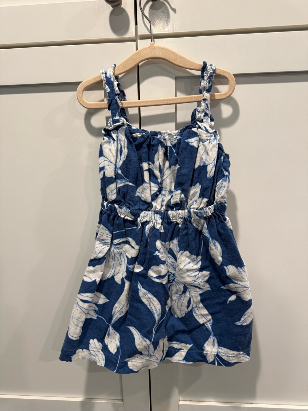 GAP Blue Floral Sundress with White Prints